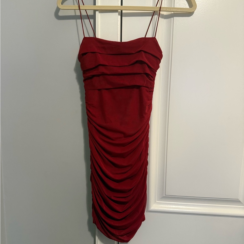 Princess Poly Dress Blood Red. Size 4